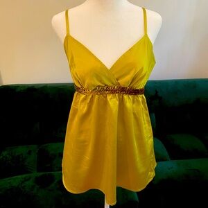 Satin sparkling adjustable strap blouse